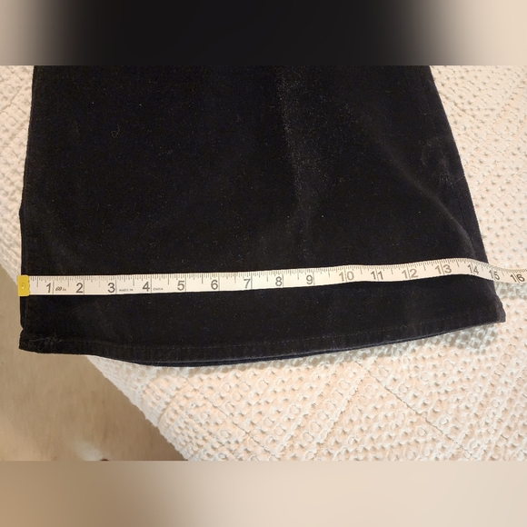 Frame NWT Women's Black Velvet Le Palazzo Crop Flared Pants Size 33 Goth $498 - Picture 11 of 12